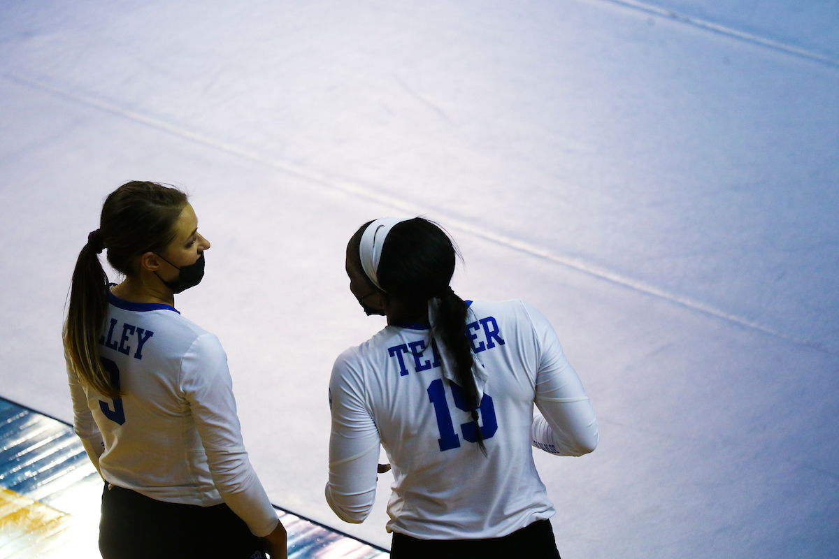 Madison Lilley, Azhani Tealer.

Kentucky sweeps Alabama 3-0.

Photo by Grace Bradley | UK Athletics