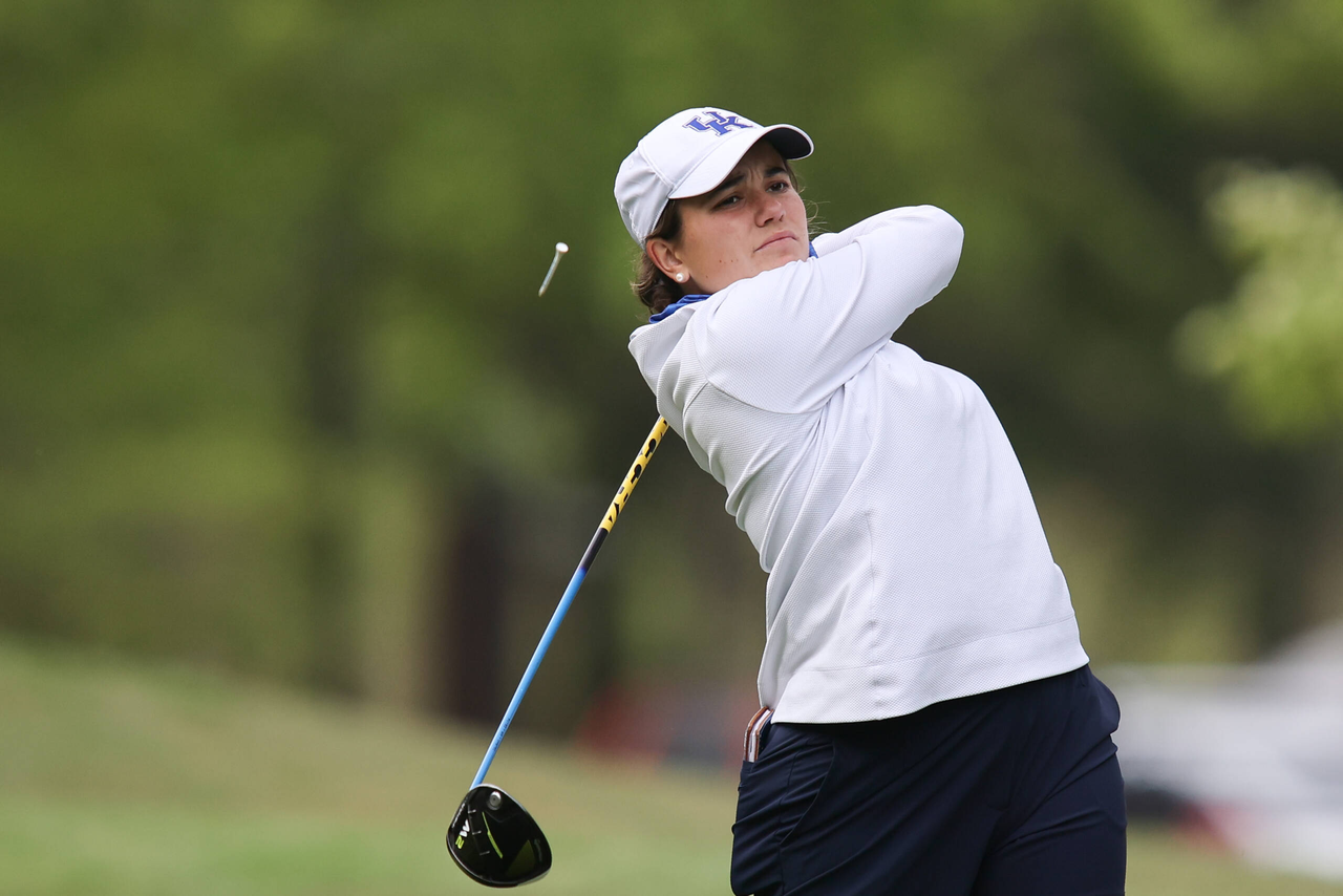 María Villanueva Aperribay at the 2021 SEC Women's Golf Championship at Greystone Golf & Country Club in Birmingham, Alabama.

Photo by Jimmy Mitchell/SEC.