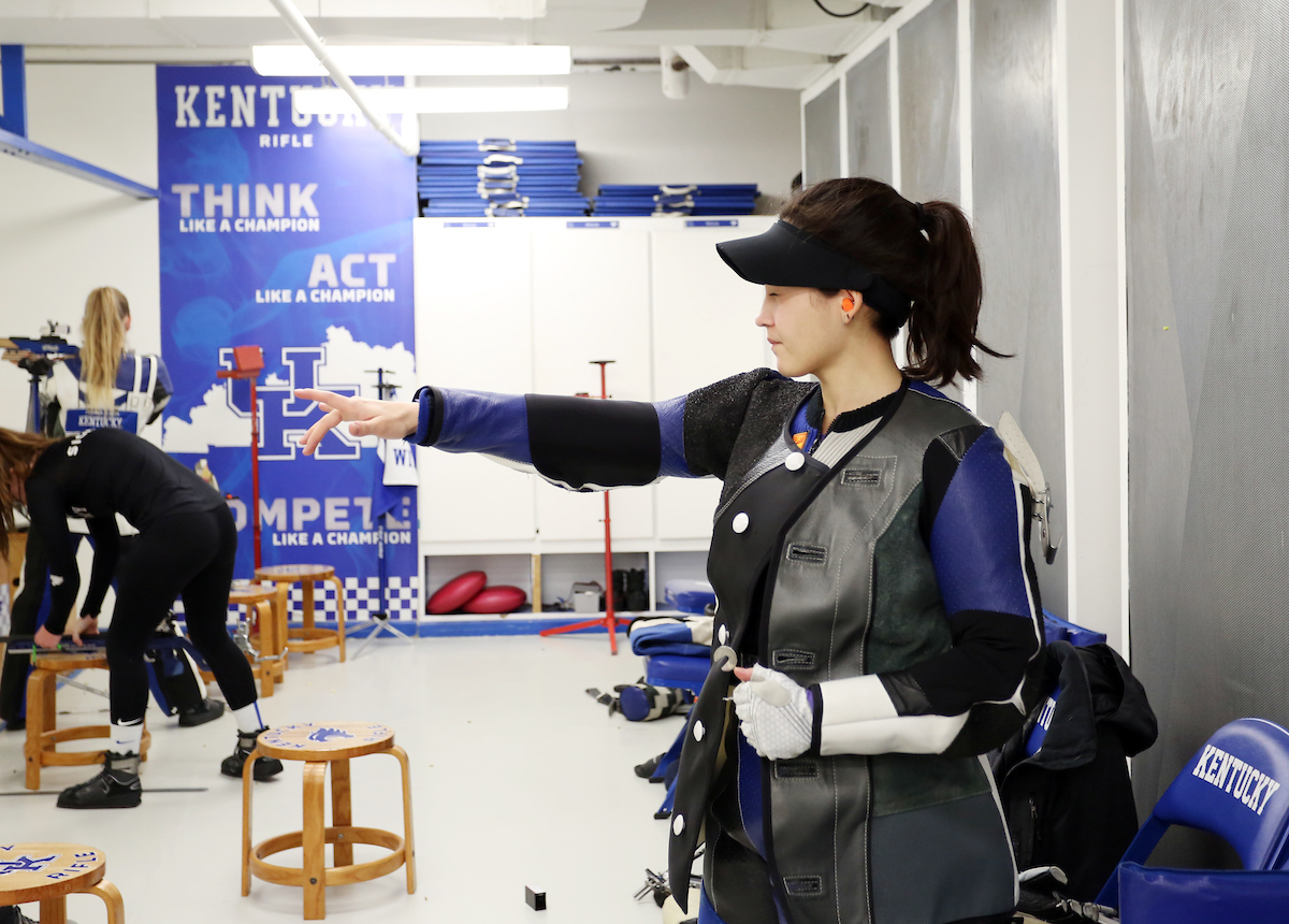Rifle faces Akron. 

Photo by Britney Howard  | UK Athletics