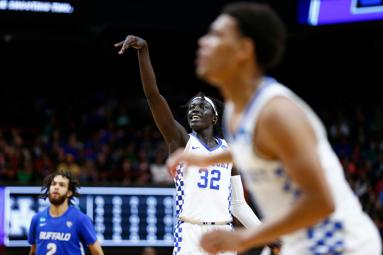Wenyen Gabriel.

The University of Kentucky men's basketball team beat Buffalo 95-75 in the second round of the NCAA Tournament at Taco Bell Arena in Boise, ID.

Photo by Chet White | UK Athletics