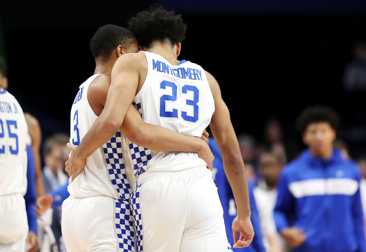 EJ Montgomery, Keldon Johnson

Men's Basketball beats North Dakota 96-58.

Photo by Britney Howard  | UK Athletics