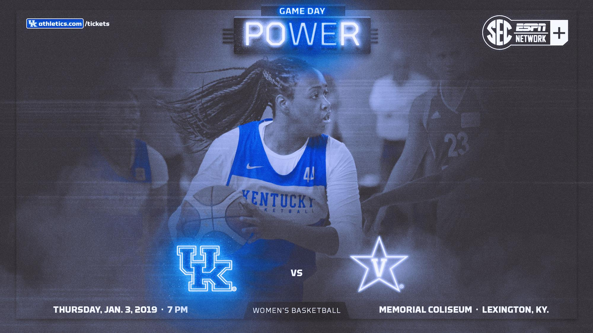 No. 16 Kentucky Begins SEC Play Thursday vs. Vanderbilt