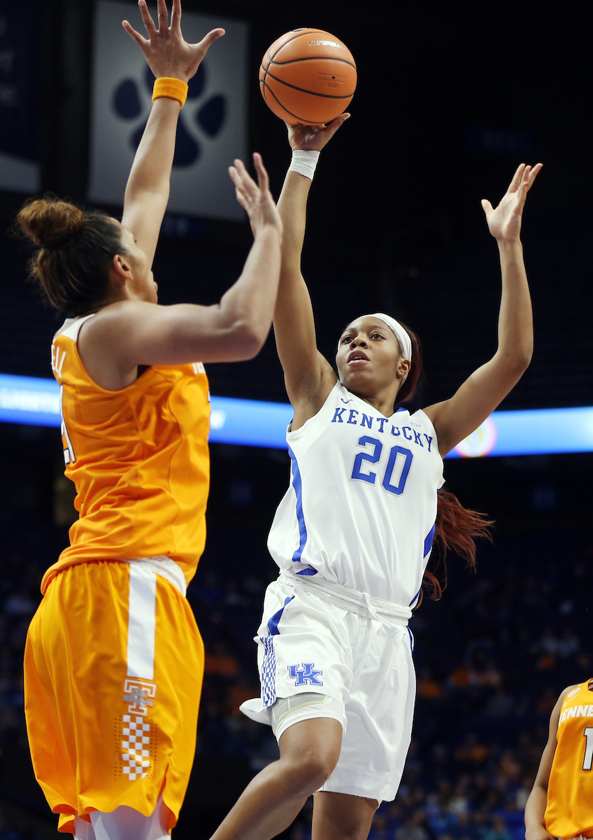 dorie Harrison

The University of Kentucky women's basketball team falls to Tennessee on Sunday, December 31, 2017 at Rupp Arena. 

Photo by Britney Howard | UK Athletics