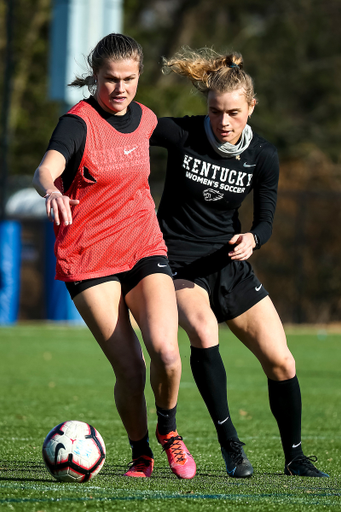 Marie Olesen. Emilie Rhode.

Kentucky Women’s Soccer Practice. 

Photo by Eddie Justice | UK Athletics