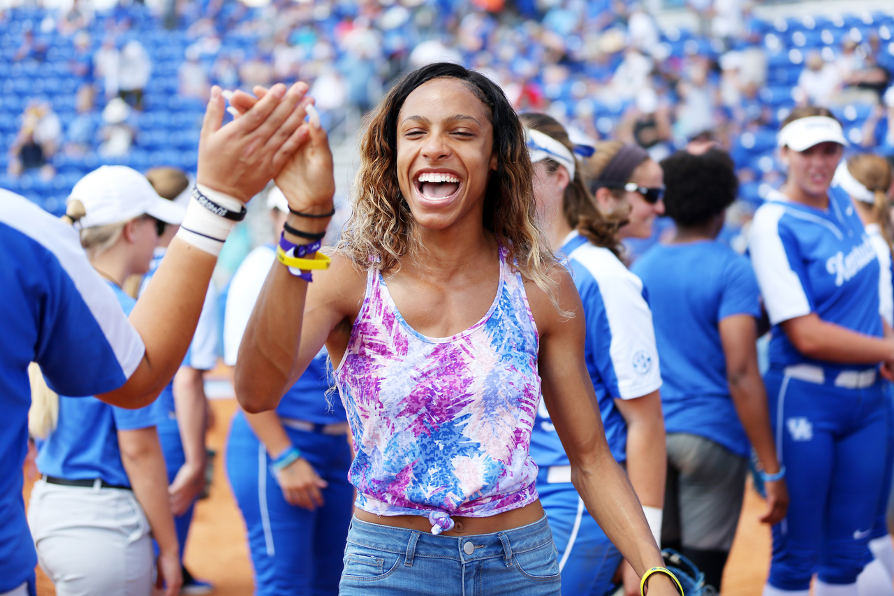 Chloe Abbott, National Anthem

Softball beat Virginia Tech 8-1 in the second game of the NCAA Regional Tournament.

Photo by Britney Howard | UK Athletics