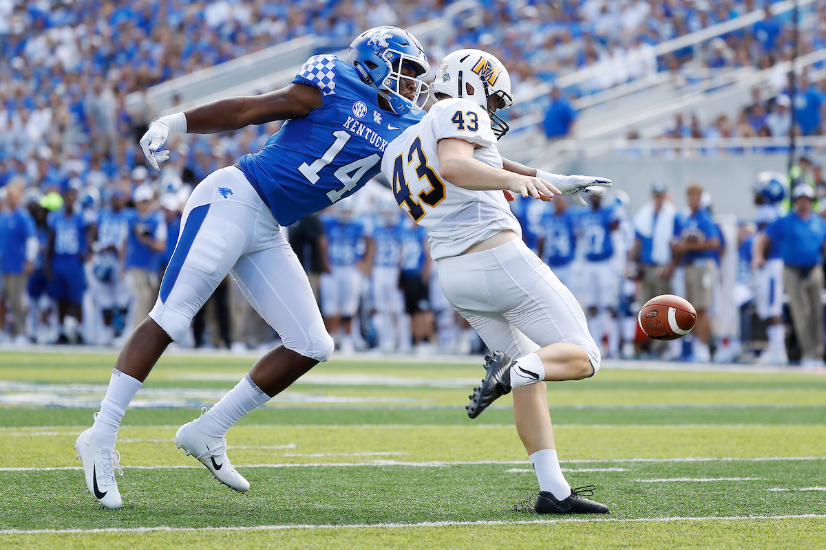Ahmad Wagner.

UK football beats Murray State 48-10.

Photo by Chet White | UK Athletics