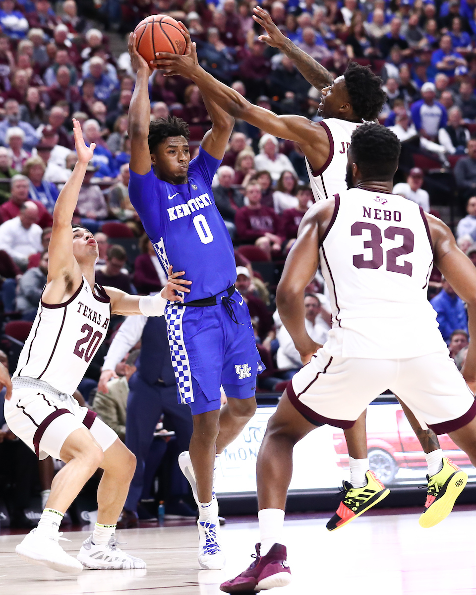 Ashton Hagans.

Kentucky beat Texas A&M 69-60.

Photo by Elliott Hess | UK Athletics