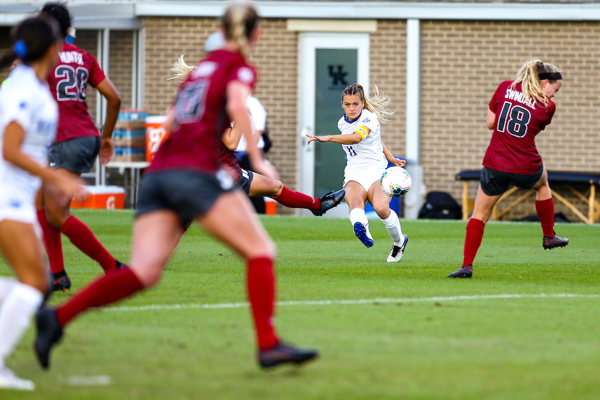 Julia Grosso. 

Arkansas defeats Kentucky 4-1.

Photo by Eddie Justice | UK Athletics