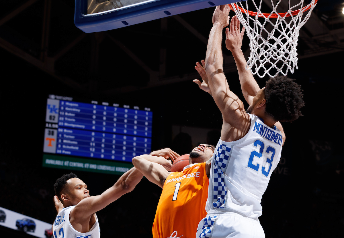 EJ Montgomery.


Kentucky beat Tennessee 86-69.

Photo by Elliott Hess | UK Athletics