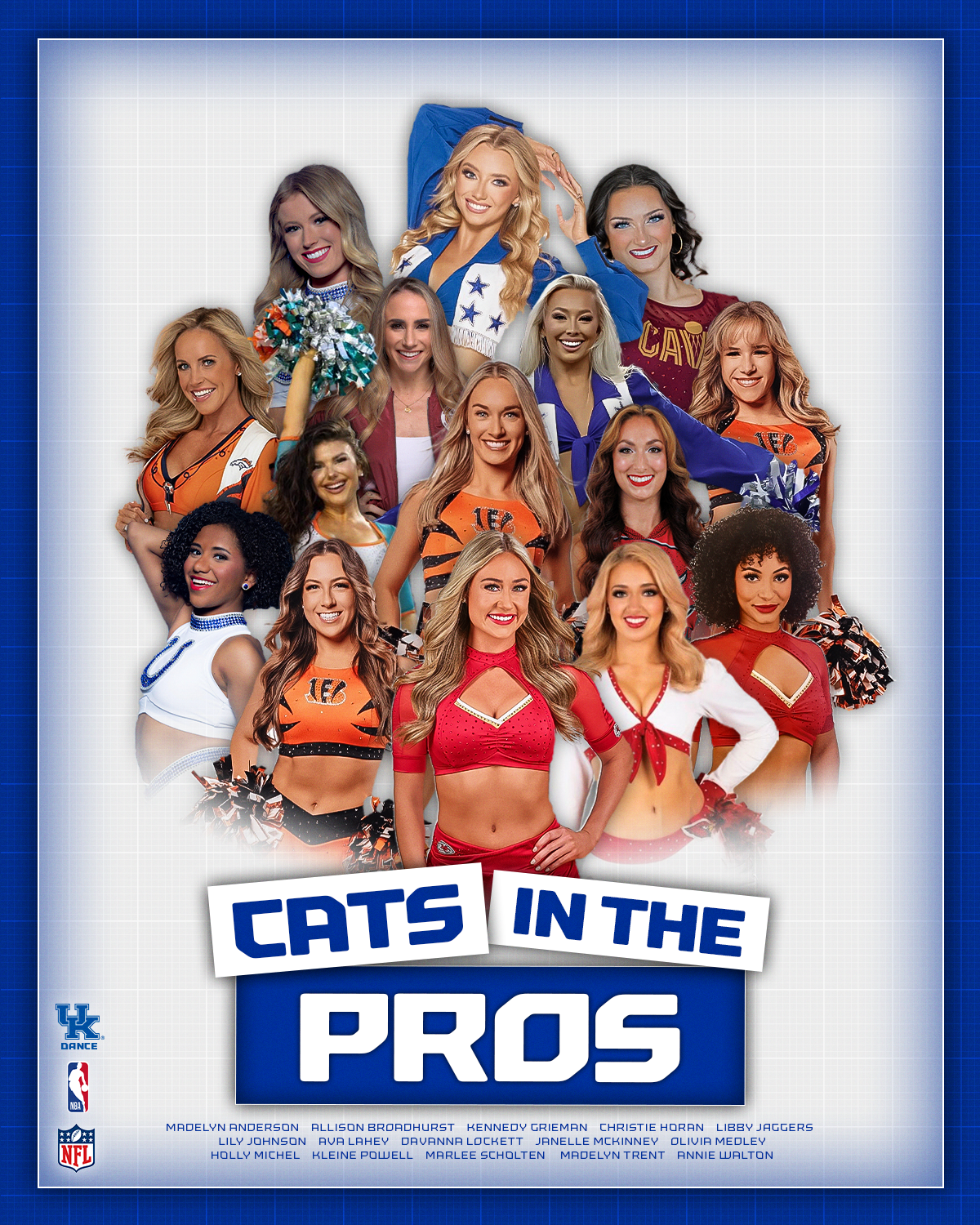 Former UK Dance Team Members on 2024-25 NFL/NBA Cheer Rosters