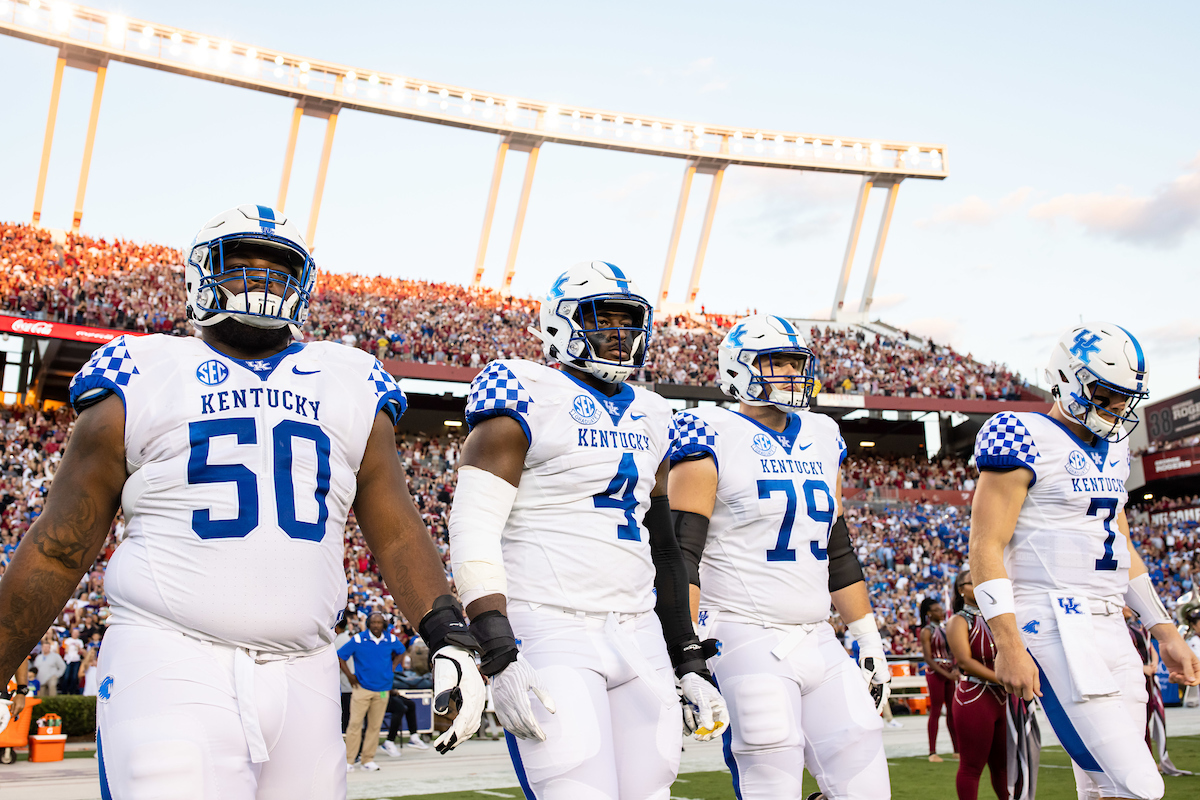 Marquan McCall, Josh Paschal, Luke Fortner, & Will Levis

Kentucky beats South Carolina, 16-10.

Photo by Jacob Noger UK Athletics