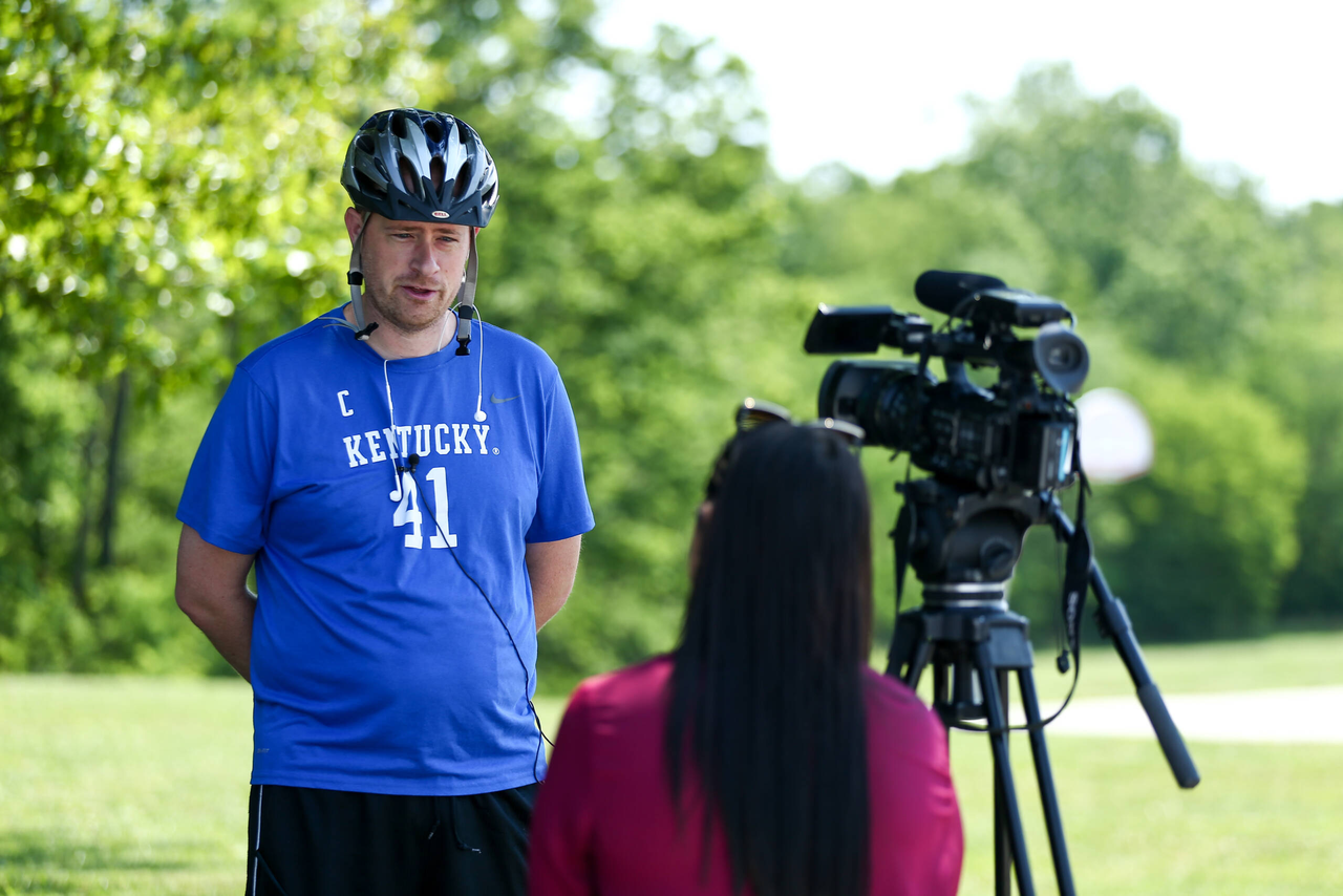 Nathan Schwake. 

Juneteenth Bike/Walk.

Photo by Eddie Justice | UK Athletics