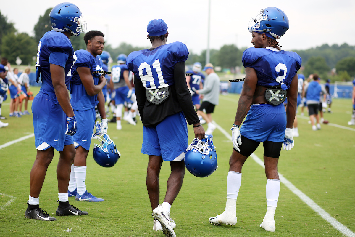 The Football Team training camp Friday, August 10,  2018. 

Photo by Britney Howard | UK Athletics