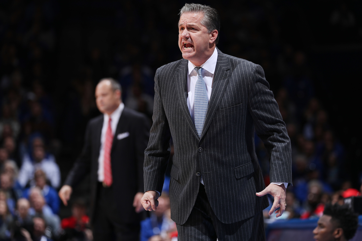 Coach Calipari.

The University of Kentucky men's basketball team beat Georgia 66-61 on Sunday, December 31, 2017 at Rupp Arena in Lexington, Ky.

Photo by Elliott Hess | UK Athletics