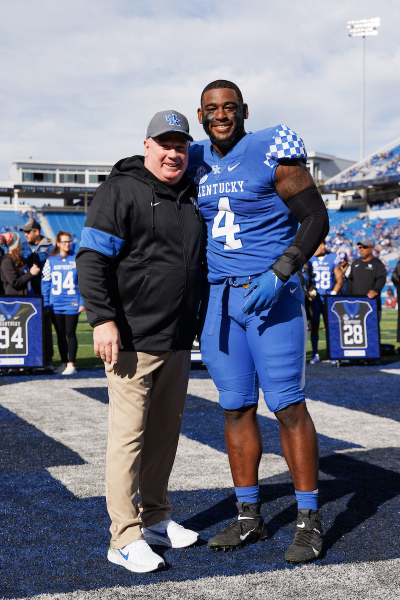 Josh Paschal.

Kentucky beat New Mexico State 56-16.

Photo by Elliott Hess | UK Athletics