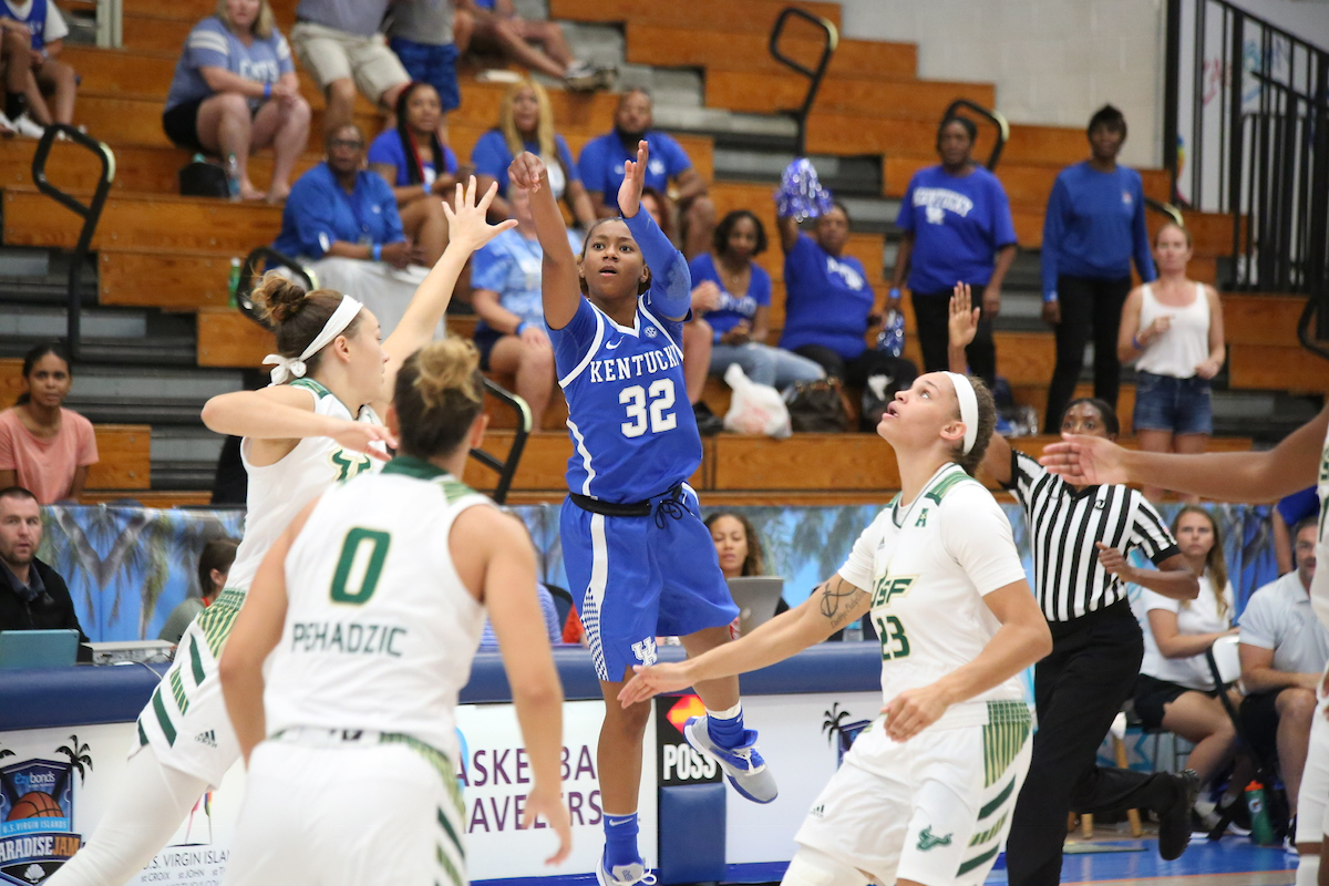 Game One - Kentucky vs. South Florida

The women's basketball team travels to Saint Thomas to compete in the 2018 Paradise Jam Tournament from November 22nd-24th at the University of the Virgin Islands.

Photos by Noah J. Richter | UK Athletics