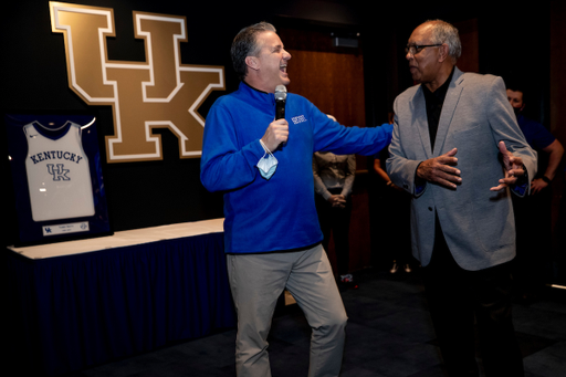 John Calipari. Tubby Smith.

Former Kentucky men’s basketball players, managers and staff gathered Thursday night at a reception at Rupp Arena to honor former UK head coach Tubby Smith before his jersey retirement on Friday.

Photos by Chet White | UK Athletics