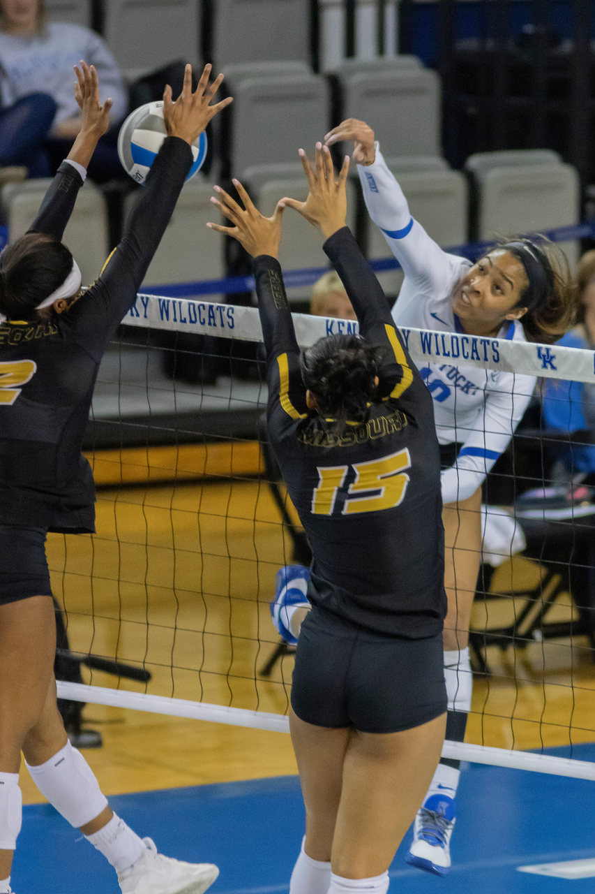 Caitlyn Cooper. 

Kentucky beats Mizzou 3-0. 

Photo by Grant Lee | UK Athletics