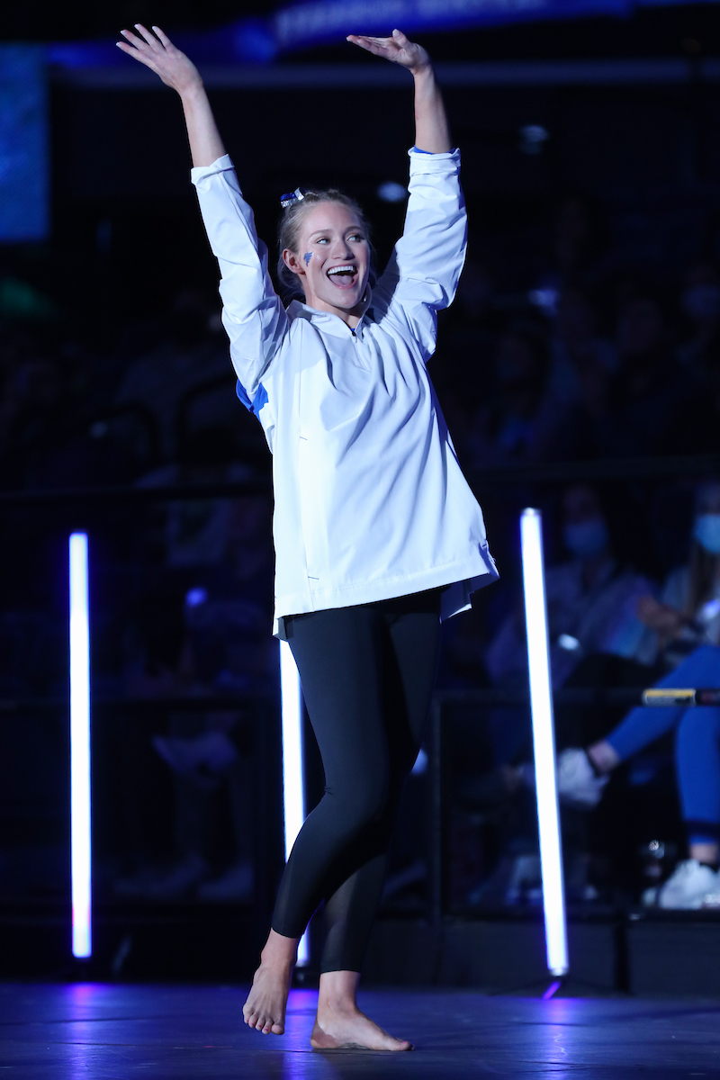Kentucky beats Ball State, 196.525-194.750.

Photo by Tommy Quarles | UK Athletics