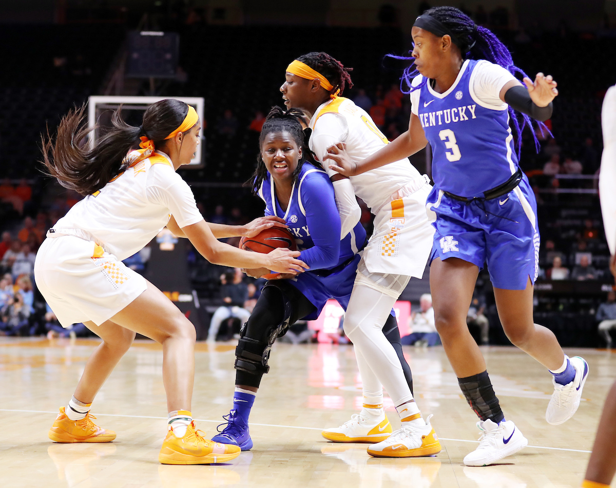 Amanda Paschal
The UK Women's Basketball team beats Tennessee 73-71. 

Photo by Britney Howard  | UK Athletics