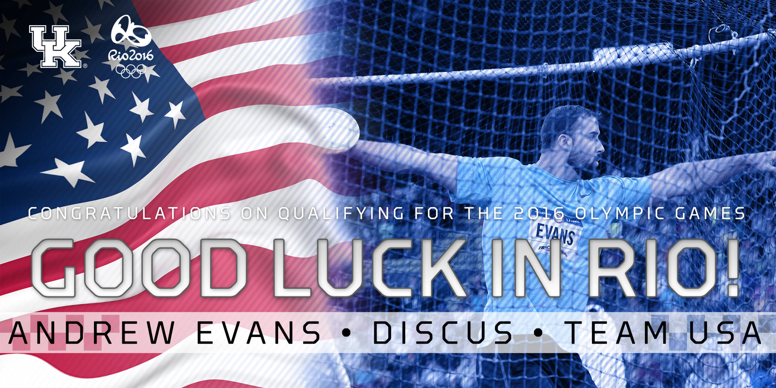 UKTF Alumnus Andrew Evans Makes U.S. Olympic Discus Team