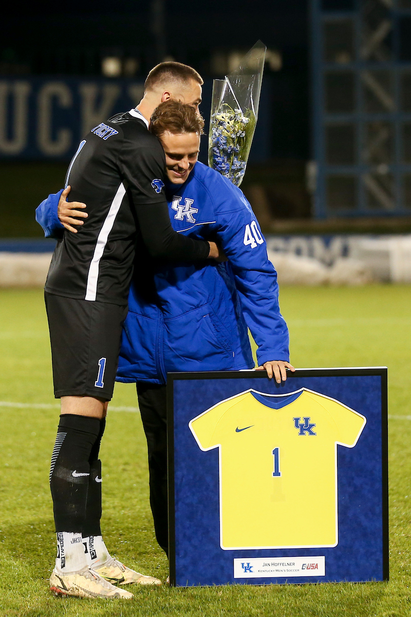 Jan Hoffelner, Nick Gutmann.

Kentucky MSOC Recognizes 14 Seniors.

Photo by Grace Bradley | UK Athletics