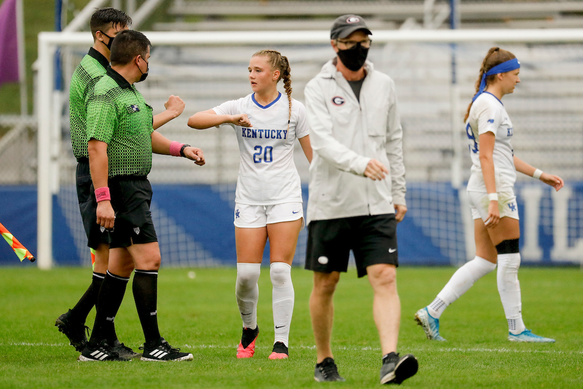 Ulfa Ulfarsdottir.

UK women’s soccer tied Georgia 1-1 in double OT on Sunday, October 11, 2020, at The Bell in Lexington, Ky.

Photo by Chet White | UK Athletics