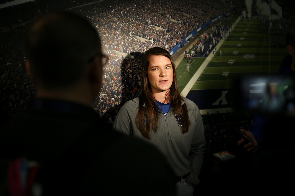 Kayla Kowalik.

UK Softball Baseball Media Day.


Photo by Isaac Janssen | UK Athletics