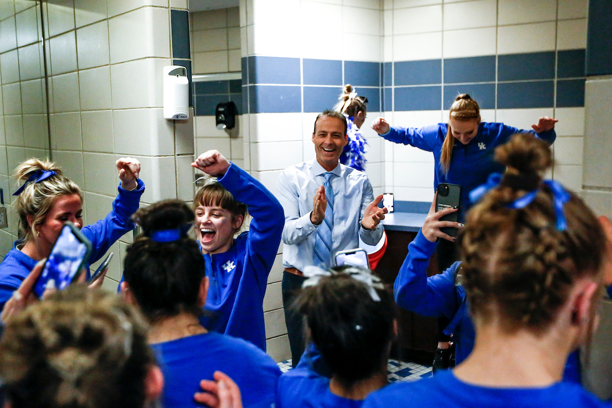 Tim Garrison, Team.

Kentucky wins Quad Meet with a score of 197.450.

Photo by Grace Bradley | UK Athletics