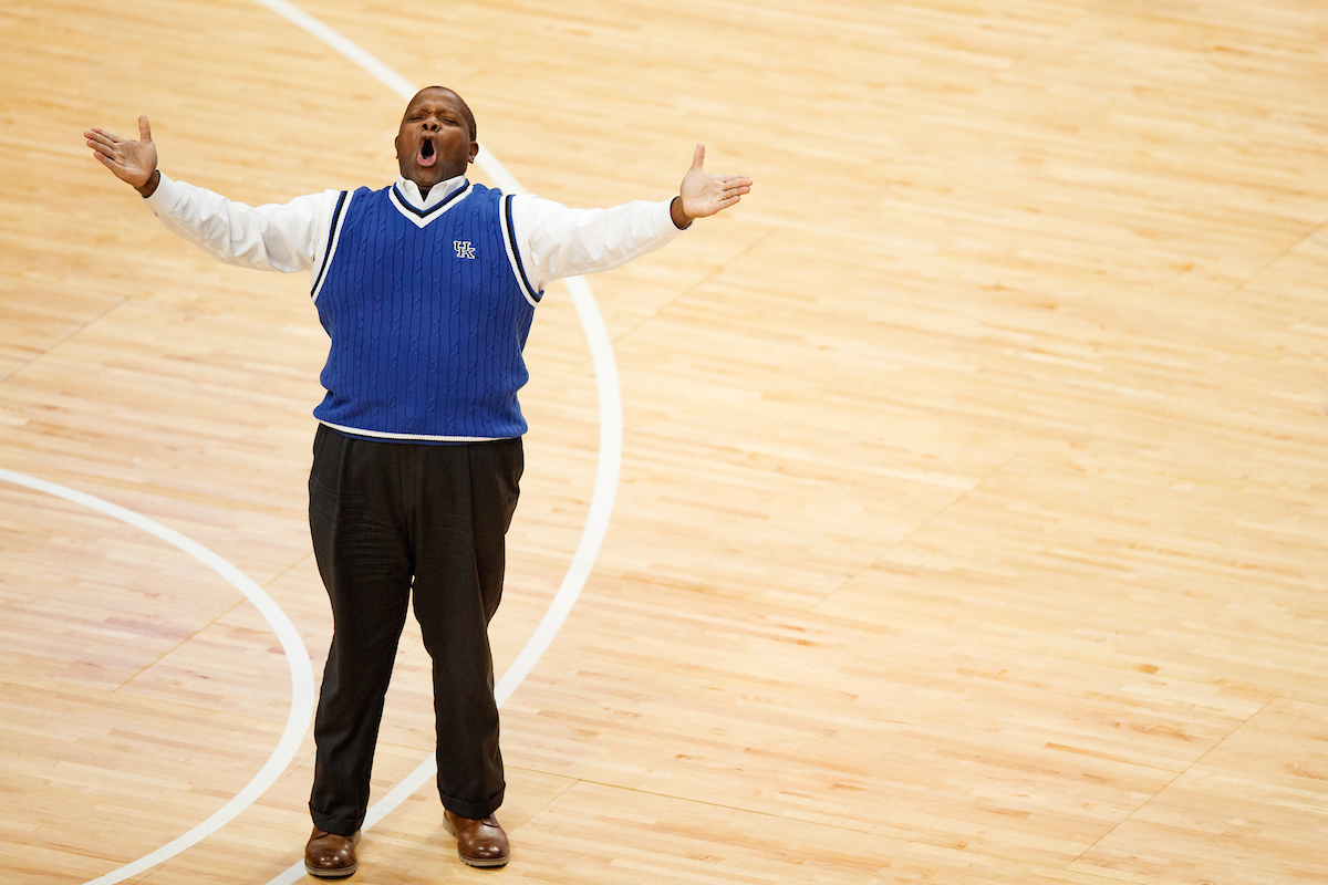 National Anthem.

The UK men's basketball team beat Kansas 71-63 at Rupp Arena on Saturday, January 26, 2019.

Photo by Elliott Hess | UK Athletics