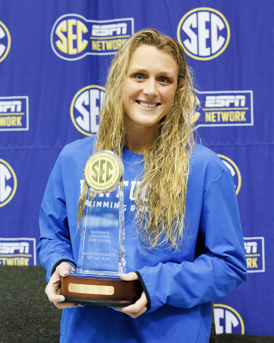 Riley Gaines. 2022 SEC Scholar-Athlete of the Year.

Day four of the SEC Swim and Dive Championship.

Photo by Elliott Hess | UK Athletics