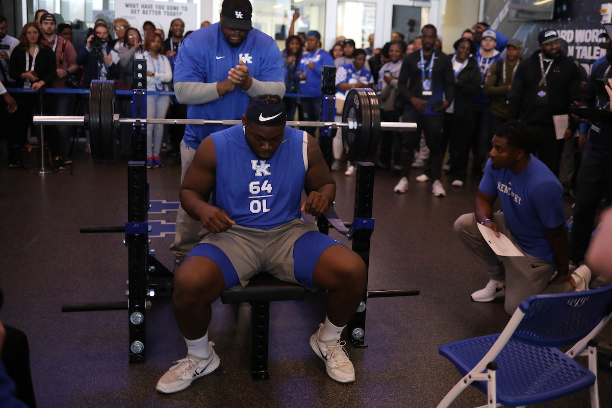 George Asafo-Adjei.

Pro Day for UK Football.

Photo by Quinn Foster | UK Athletics
