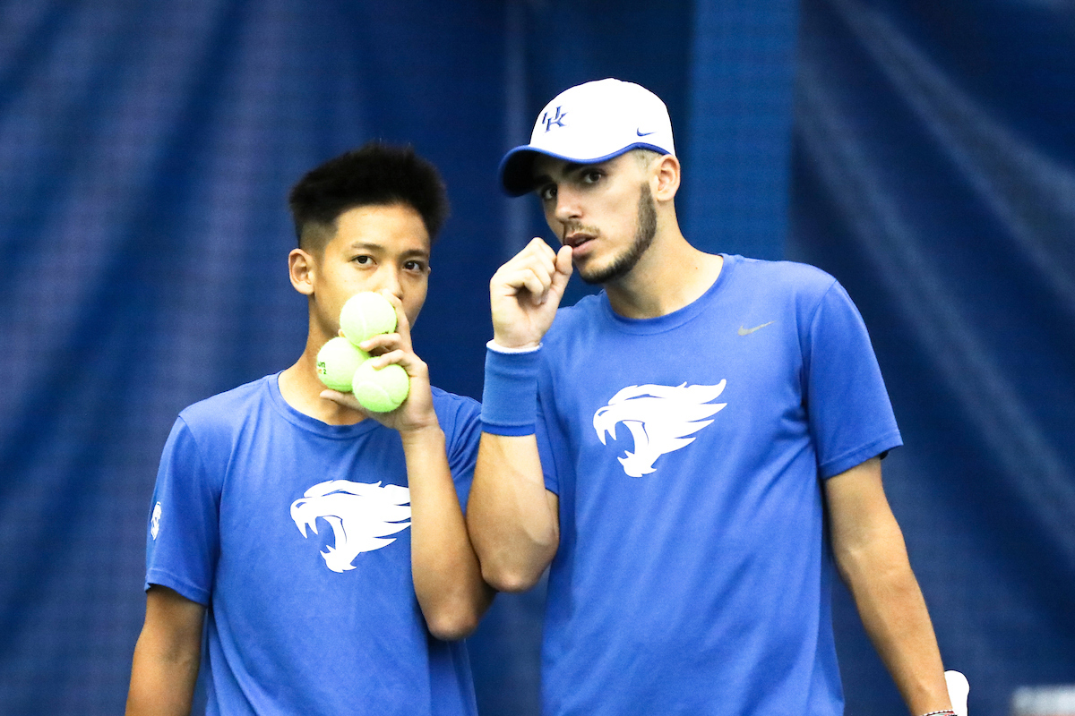 Enzo Wallart. Ying-Ze Chen. 

Kentucky men's tennis falls to Tennessee 0-4 on Sunday, April 14th..

Photo by Eddie Justice | UK Athletics