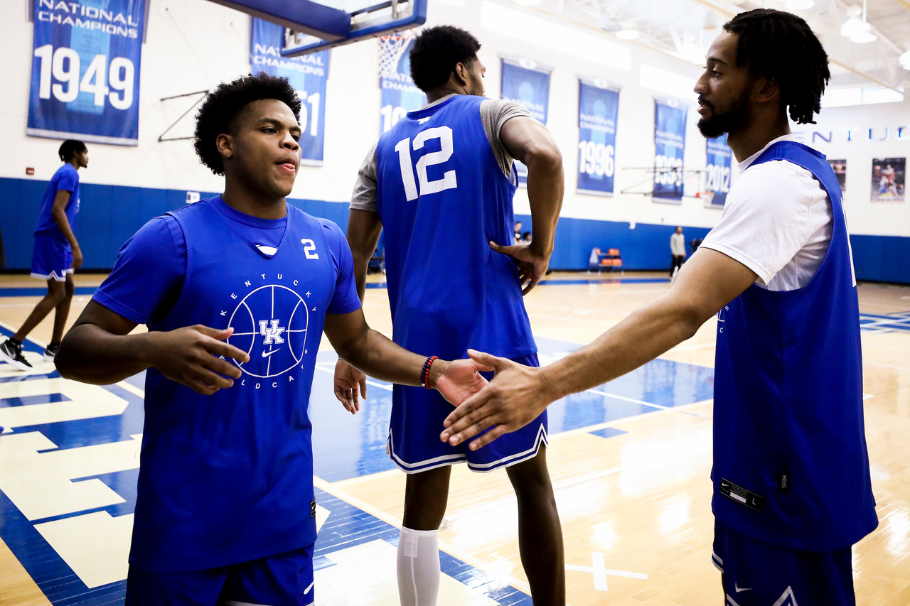 Sahvir Wheeler. Davion Mintz.

First practice of the season.

Photos by Chet White | UK Athletics