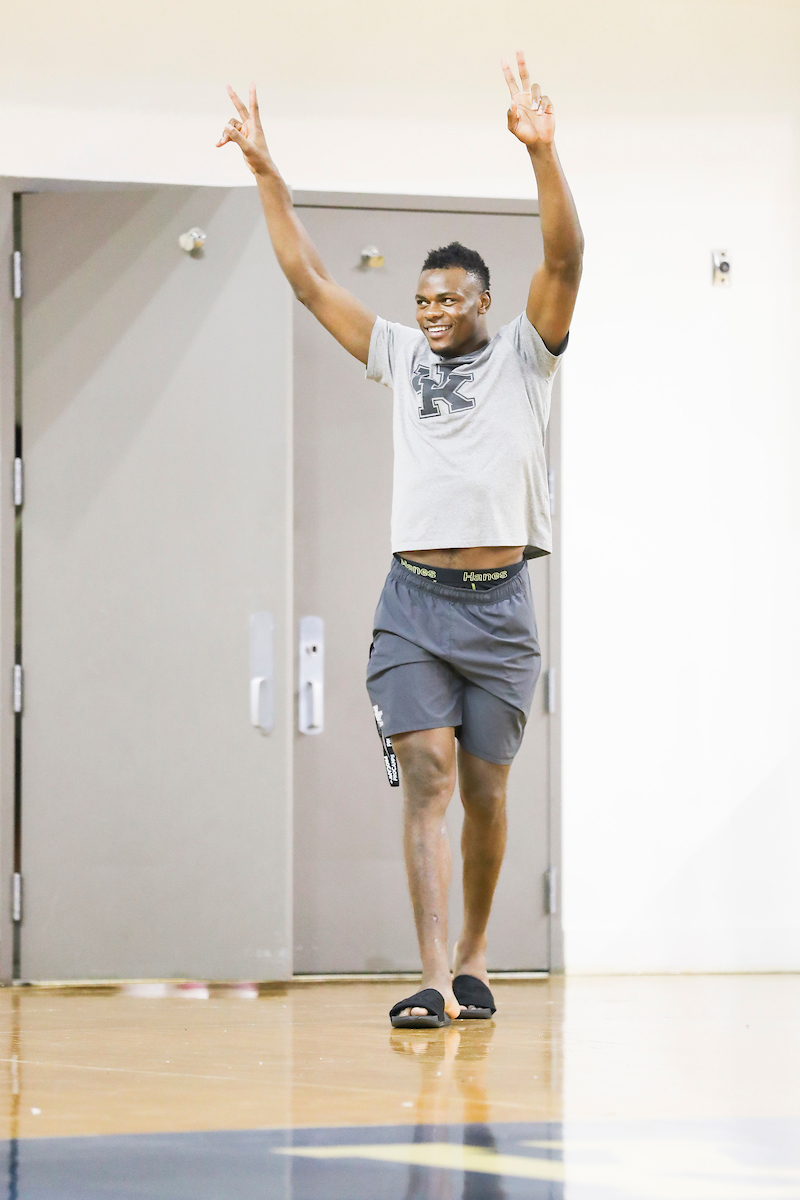 Oscar Tshiebwe.

Coach Cal Women’s Clinic.

Photos by Chet White | UK Athletics
