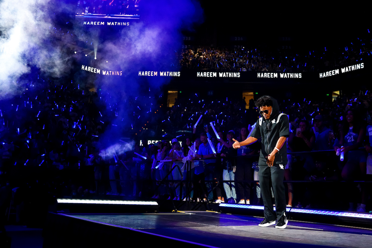 Kareem Watkins. 

Big Blue Madness.

Photo by Eddie Justice | UK Athletics