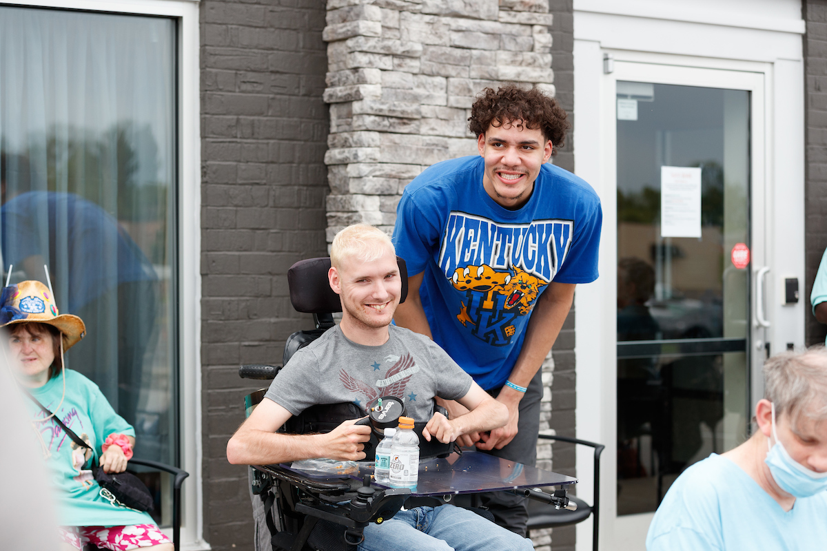 Lance Ware.

Some of the Kentucky men's basketball team visited the Pillar Community Engagement Center on Tuesday in Crestwood, Kentucky.

Photo by Elliott Hess | UK Athletics