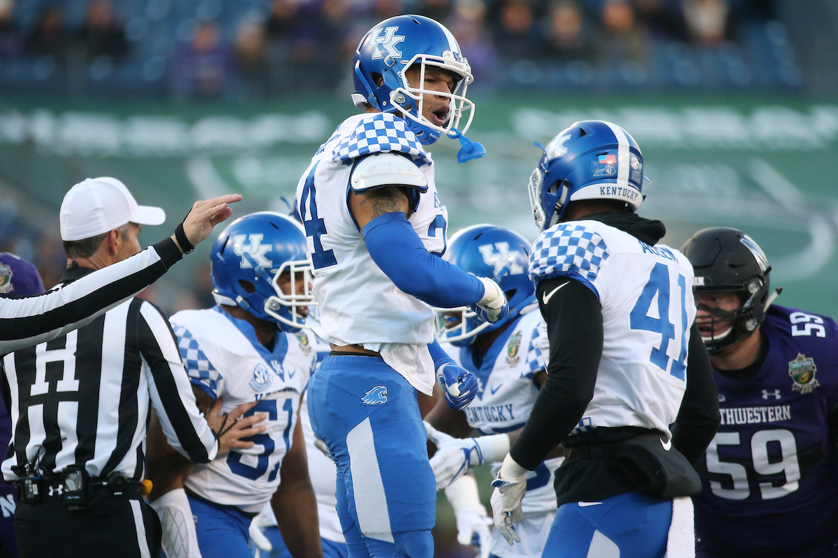 Jordan Jones.

The University of Kentucky football team falls to Northwestern 23-24 in the Music City Bowl on Friday, December 29, 2017, at Nissan Field in Nashville, Tn.

Photo by Chet White | UK Athletics