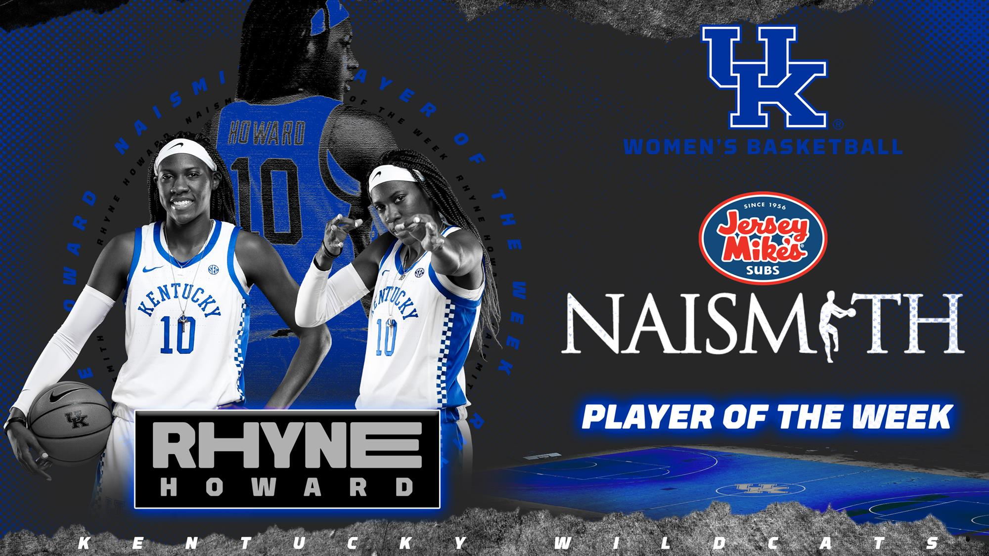 Rhyne Howard Named Naismith Trophy Player of the Week