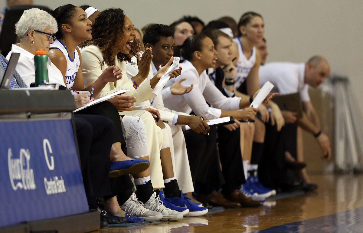 Kyra Elzy

The University of Kentucky women's basketball team falls to Mississippi State on Senior Day on Sunday, February 25, 2018 at the Memorial Coliseum.

Photo by Britney Howard | UK Athletics
