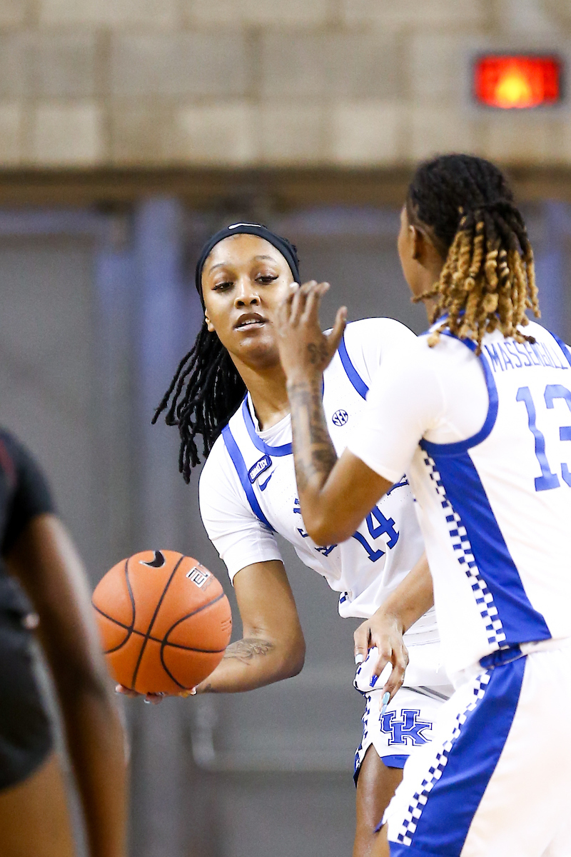 Tatyana Wyatt.

Kentucky falls to South Carolina 75-70.

Photo by Hannah Phillips | UK Athletics
