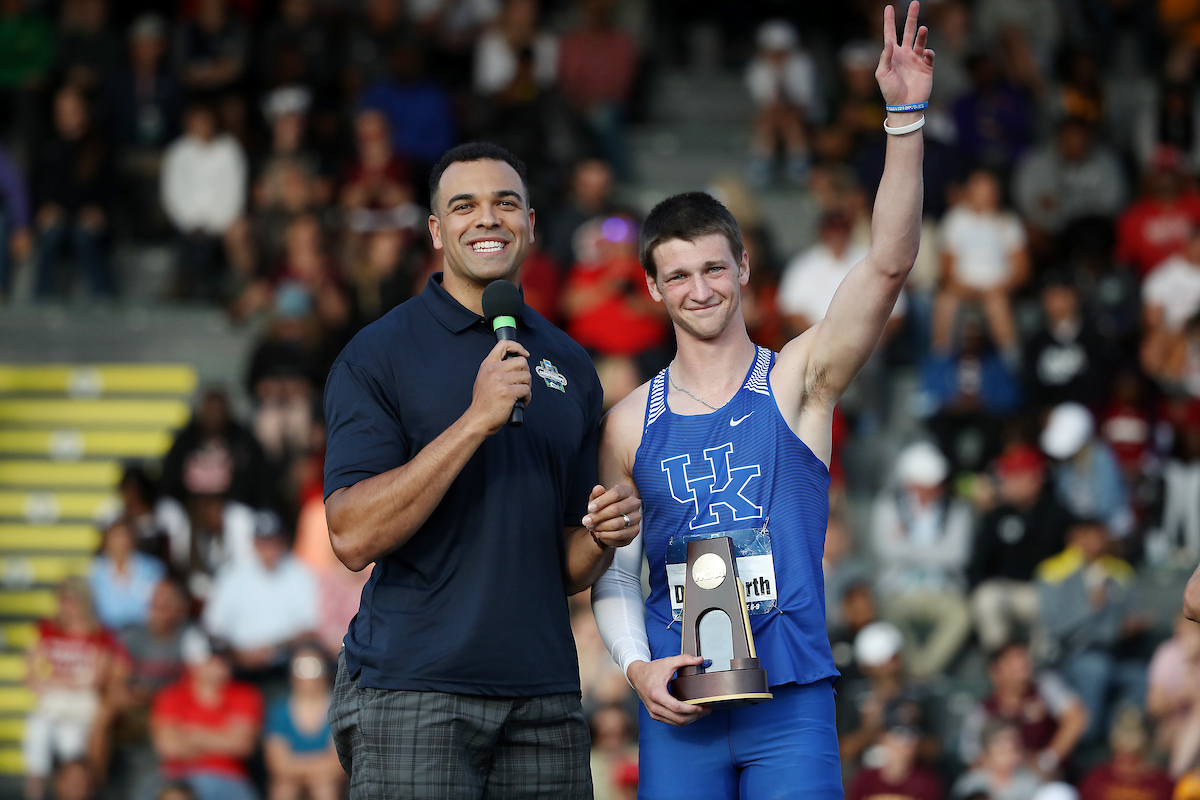 Tim Duckworth.

Day two of the NCAA Track and Field Outdoor National Championships. Eugene, Oregon. Thursday, June 7, 2018.

Photo by Chet White | UK Athletics
