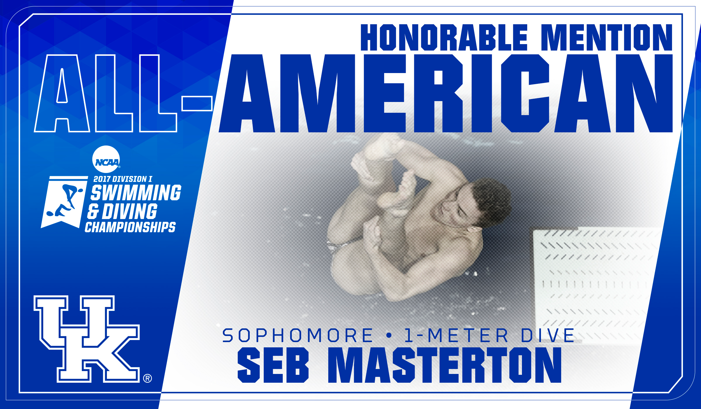 Masterton Earns All-America Honorable Mention in 1-Meter Dive