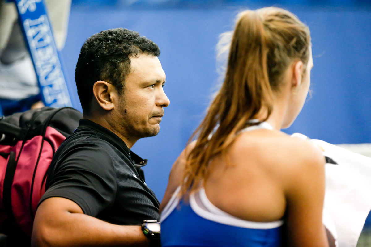 Carlos Drada. Diana Tkachenko.

Kentucky women's tennis hosts Kennesaw State.

Photo by Isaac Janssen | UK Athletics
