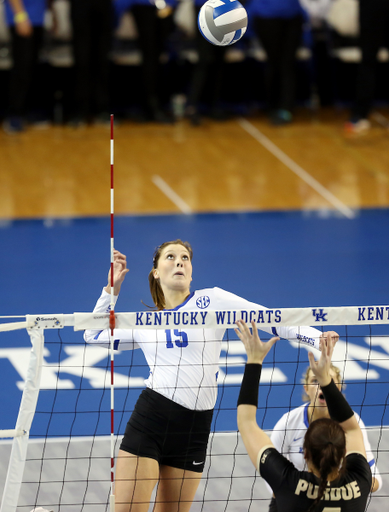 Brooke Morgan

UK volleyball beats Purdue in the second round of the NCAA Tournament.  

Photo by Britney Howard  | UK Athletics