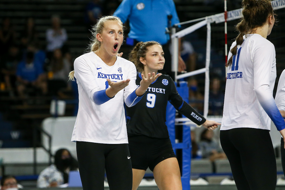 Alli Stumler.

Kentucky beats USC 3 - 0.

Photo by Sarah Caputi | UK Athletics
