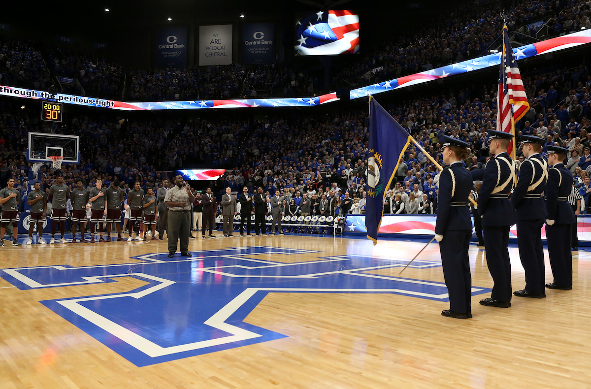 National Anthem

The University of Kentucky men's basketball team defeats Mississippi State 78-65 on Tuesday, January 23, 2017, in Lexington's Rupp Arena.


Photo By Barry Westerman | UK Athletics