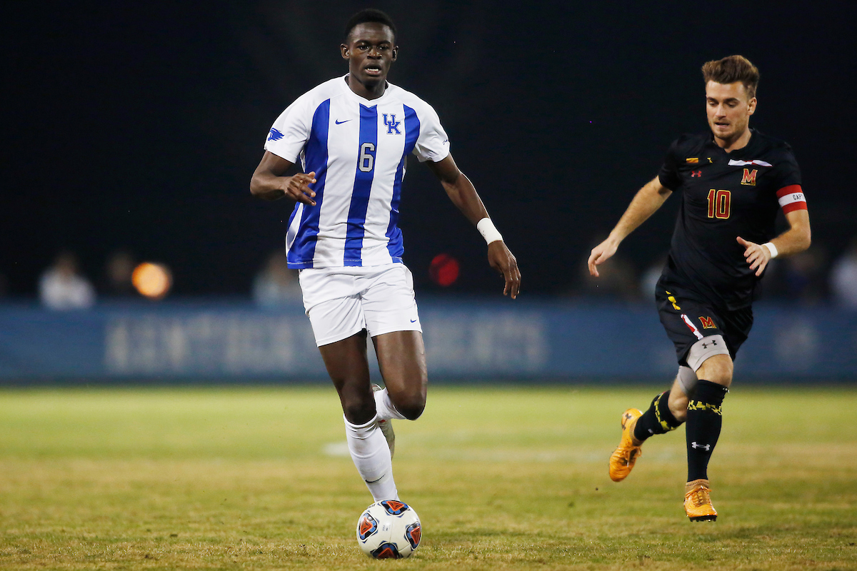 Aime Mabika.

Kentucky falls to Maryland 1-0.

Photo by Quinn Foster | UK Athletics