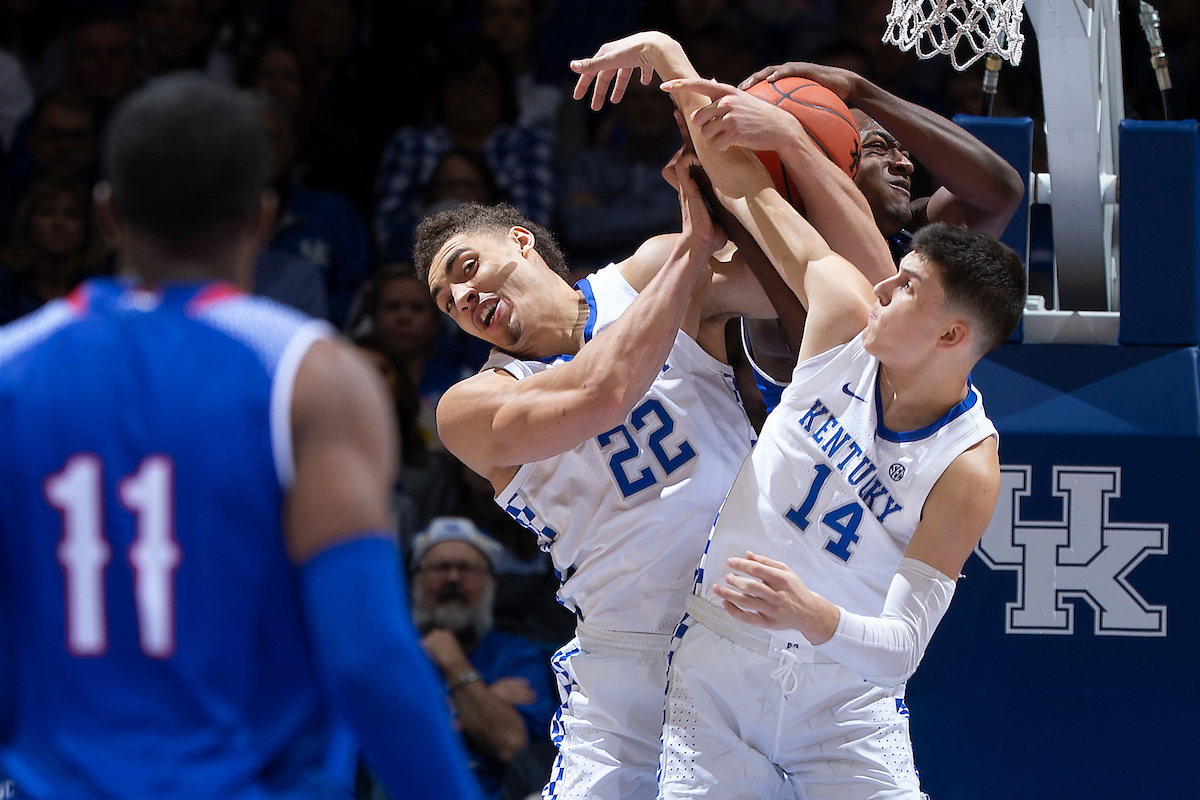 Reid Travis. Tyler Herro.

Kentucky beat Tennessee State 77-62.

Photo by Chet White | UK Athletics