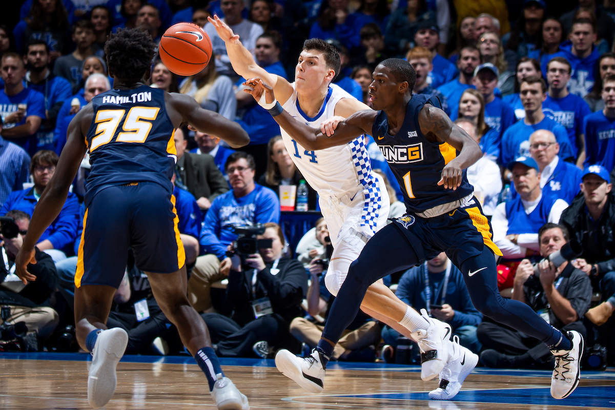 Tyler Herro.

Kentucky men's basketball beat UNCG 78-61 on Saturday in Rupp Arena.

Photo by Chet White | UK Athletics